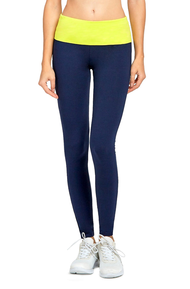 MOPAS LADIES TWO-TONE YOGA LEGGINGS (YP1002)