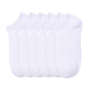 MAMIA NO SHOW PLAIN WHITE SOCKS (70033_WT-D)