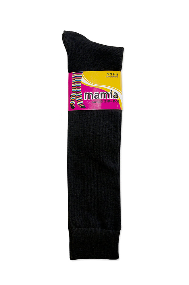 MAMIA WOMEN'S KNEE HIGH SOCKS (70801_BLACK)