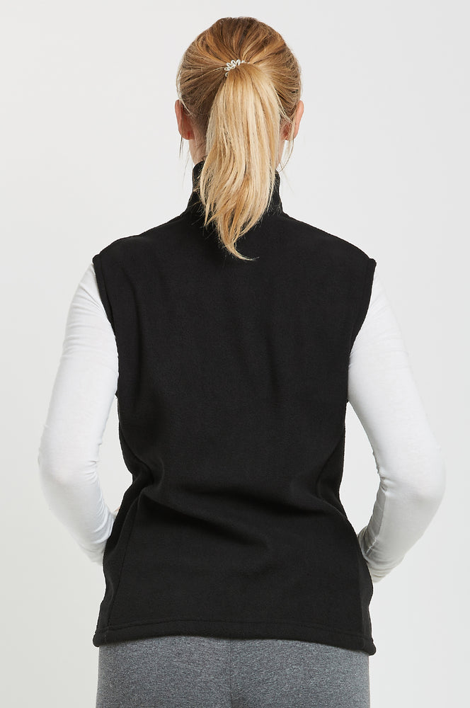 SOFRA LADIES POLAR FLEECE VEST (LPF100_BLACK)