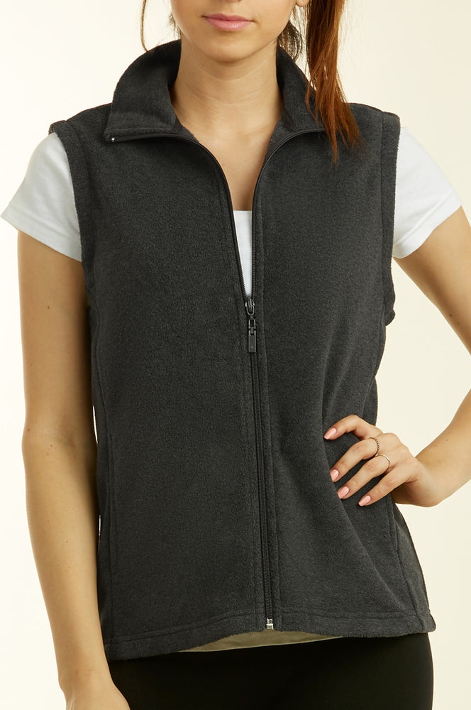 
            
                Load image into Gallery viewer, SOFRA LADIES POLAR FLEECE VEST (LPF100_CHARCOAL)
            
        