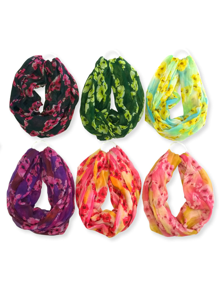 
            
                Load image into Gallery viewer, SOFRA LIGHTWEIGHT INFINITY SCARF (LS001_POPPIES)
            
        
