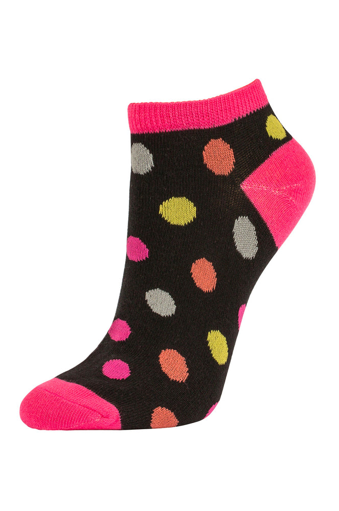 
            
                Load image into Gallery viewer, SOFRA WOMEN&amp;#39;S COTTON NO SHOW SOCKS (SFN200_M-BKCO)
            
        