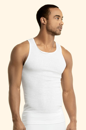 Mens 100% Cotton Tank Top A-Shirt Wife Beater Undershirt Ribbed Black and  White 6 Pack, Black, S : : Fashion