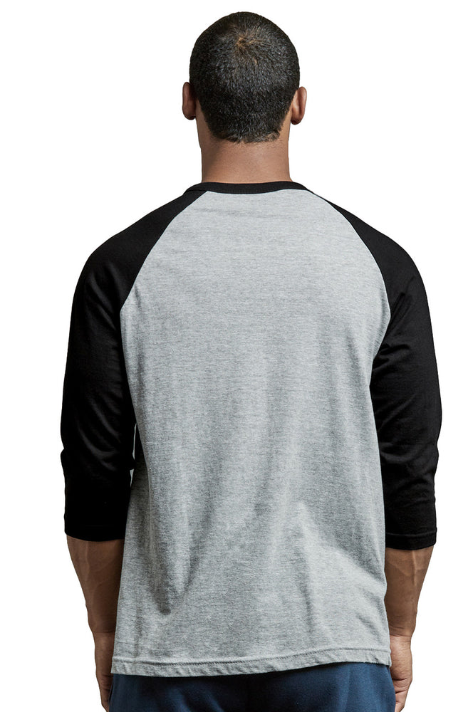
            
                Load image into Gallery viewer, TOP PRO MEN&amp;#39;S 3/4 SLEEVE BASEBALL TEE (MBT001_BLK/LT.G)
            
        
