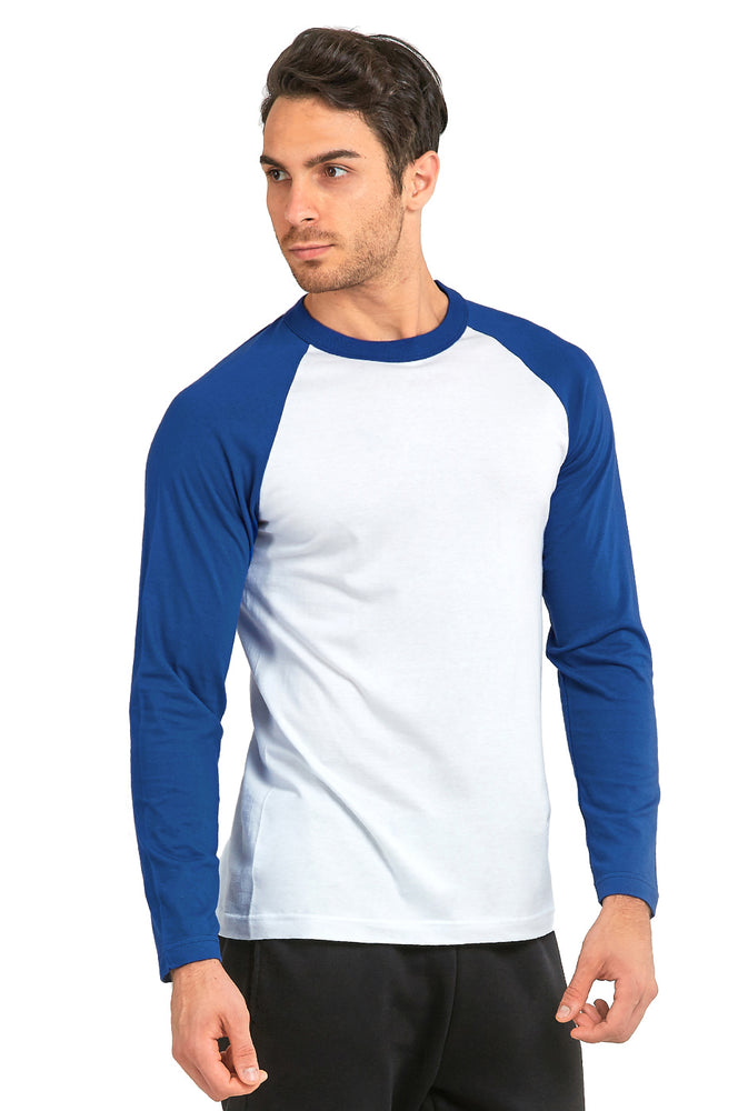 
            
                Load image into Gallery viewer, TOP PRO MEN&amp;#39;S LONG SLEEVE BASEBALL TEE (MBT002_RBL/WHT)
            
        