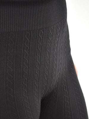 Uni Hosiery Co. Sofra Ladies Fleece Lined Leggings - Charcoal
