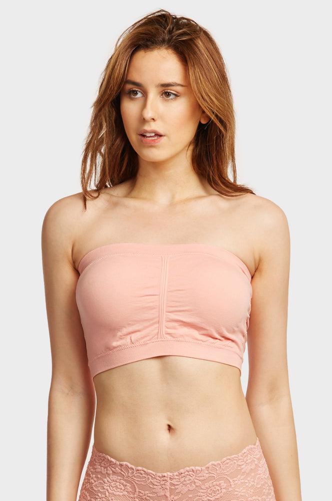 
            
                Load image into Gallery viewer, SOFRA LADIES SEAMLESS TUBE TOP BRA (BR0123ST8)
            
        