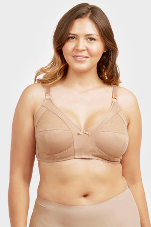 SOFRA LADIES FULL CUP NO WIRE MAMA BRA, 3 HOOKS & WIDE STRAP