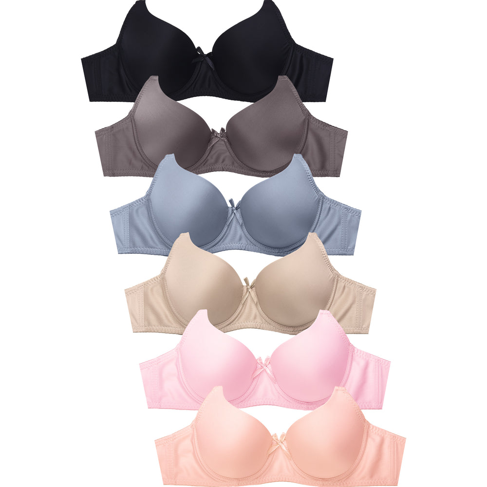 Mamia Women's Full Cup Bras Basic Color (Pack of 6) Assorted 44DD :  : Clothing, Shoes & Accessories