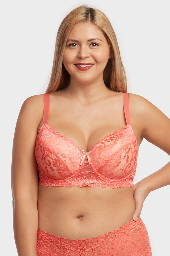 Sofra BR4312LD - 44D Womens Full Coverage Bra - D Cup Style Intimate Sets&# 44; Size 44D - Pack of 6 