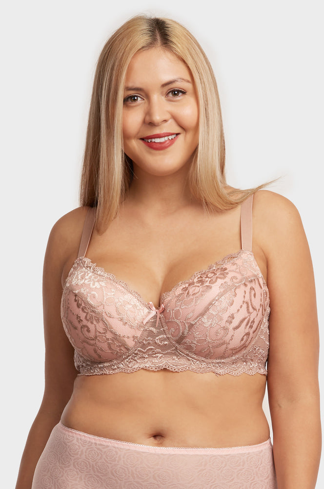 144 Wholesale Sofra Ladies Lace Dd Cup Bra - at 