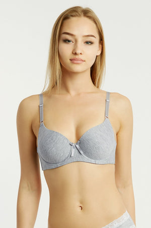 SOFRA LADIES FULL CUP COTTON PLAIN BRA (BR4207PA)