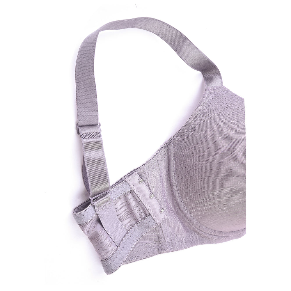 SOFRA LADIES FULL CUP JACQUARD D CUP BRA, WIDE STRAP (BR4222JD3
