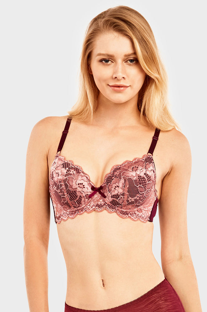 SOFRA LADIES FULL CUP LACE BRA (BR4348L)
