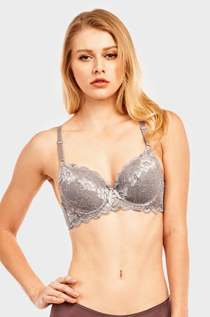 SOFRA LADIES FULL CUP LACE BRA (BR4348L)