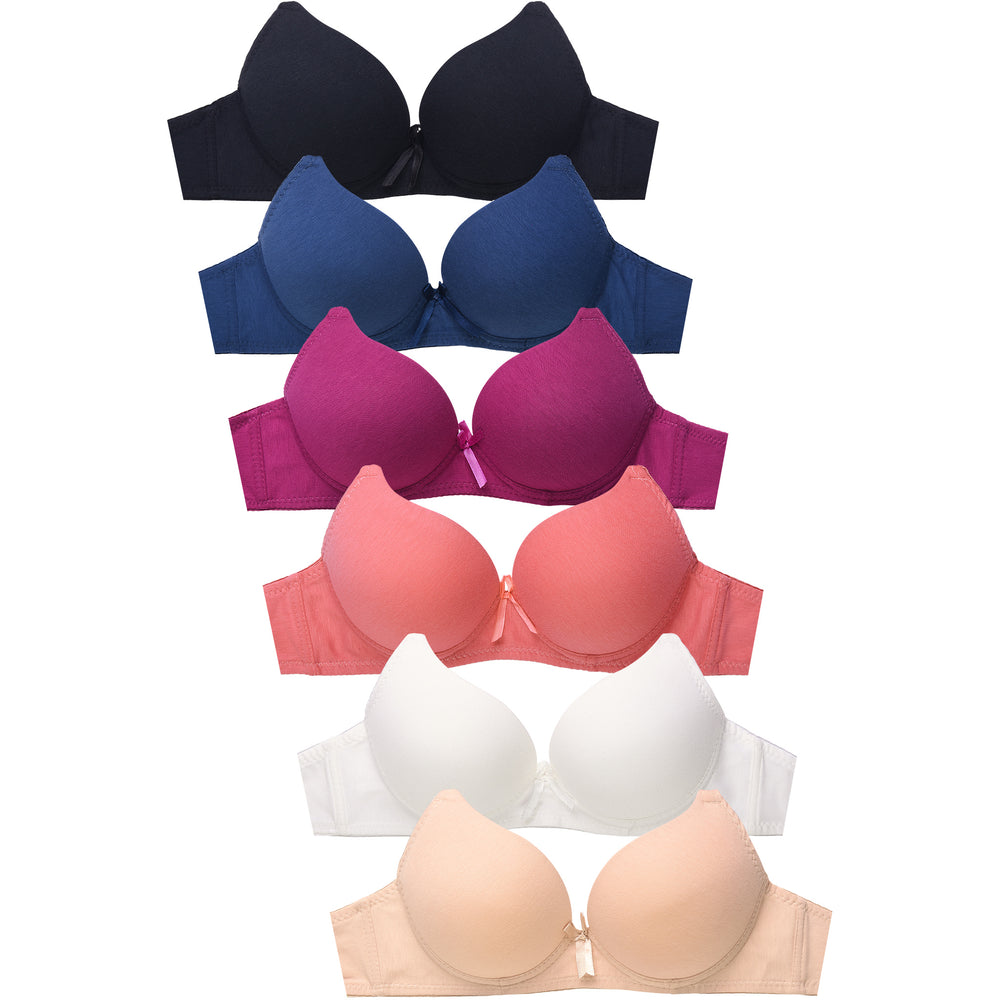 SOFRA LADIES FULL CUP COTTON PUSH UP BRA (BR4370PU) - BOX ONLY – Uni  Hosiery Co Inc.