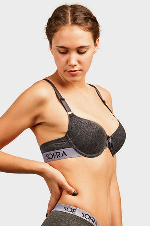 
            
                Load image into Gallery viewer, SOFRA LADIES COTTON 3 HOOK PLAIN BRA (BR4422P)
            
        