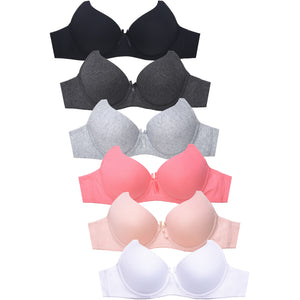 SOFRA LADIES FULL CUP COTTON PLAIN BRA (BR4450PA)