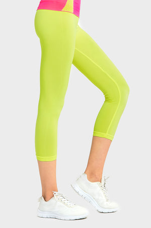 Womens Capris Lime Green Capris Buy Solid Straight Cotton Slub