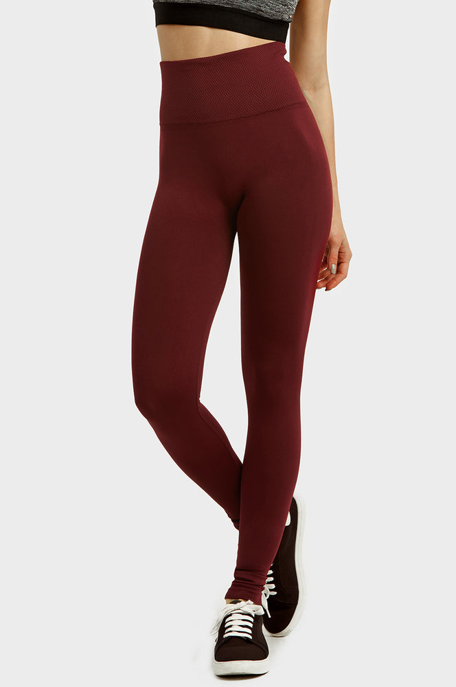 New Spalding Woman's Size Medium Red Maroon High-Waisted Leggings NWT