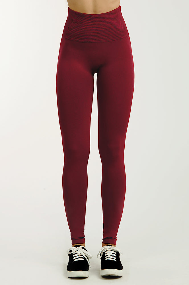 SOFRA LADIES HIGH WAIST EXTRA-WIDE BAND LEGGINGS (EX907)