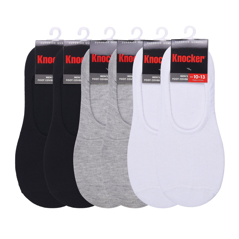KNOCKER MEN'S POLY MIDRISE KNITTED SILICONE LINERS (FC002_ASST-S)