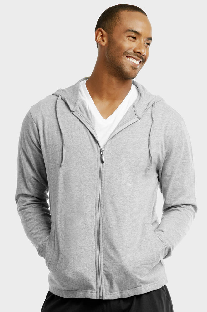 ET|TU MEN'S COTTON JERSEY HOODIE JACKET – Uni