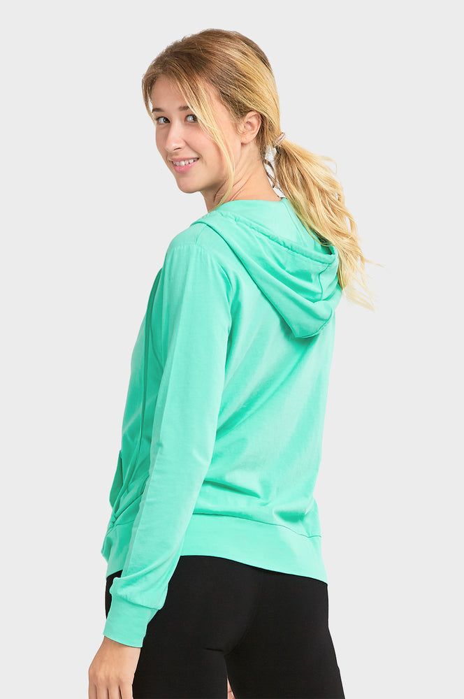 
            
                Load image into Gallery viewer, SOFRA LADIES SINGLE JERSEY ZIP-UP HOODIE JACKET (HDC7000/A_MINT)
            
        