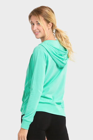 
            
                Load image into Gallery viewer, SOFRA LADIES SINGLE JERSEY ZIP-UP HOODIE JACKET (HDC7000/A_MINT)
            
        