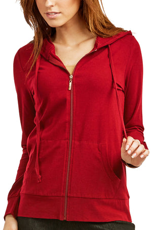 
            
                Load image into Gallery viewer, SOFRA LADIES SINGLE JERSEY ZIP-UP HOODIE JACKET (HDC7000A/XA_RED)
            
        