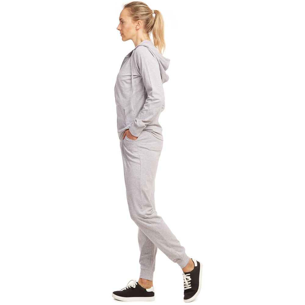 LADIES SINGLE JERSEY COTTON JOGGER PANTS WITH POCKETS (SJC7000_H.GRY)