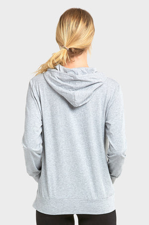 SOFRA LADIES SINGLE JERSEY PULLOVER HOODIE (HDC7001_H.GRY)