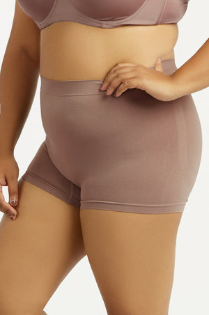 SOFRA LADIES SEAMLESS BOYSHORT PLUS SIZE (LP0230SBX3)