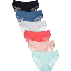 Lace Underwear for Womens Cotton Bikini Panties Soft