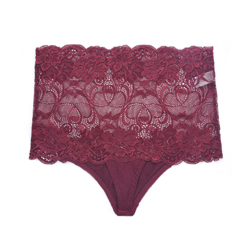 
            
                Load image into Gallery viewer, MAMIA LADIES  HIGH WAIST  LACE THONG PANTY (LP1562CT)
            
        