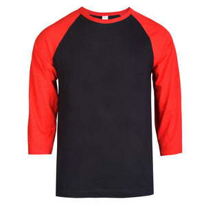 
            
                Load image into Gallery viewer, TOP PRO MEN&amp;#39;S 3/4 SLEEVE BASEBALL TEE (MBT001_RD/BLK)
            
        