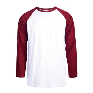 
            
                Load image into Gallery viewer, TOP PRO MEN&amp;#39;S LONG SLEEVE BASEBALL TEE (MBT002_BUR/WHT)
            
        