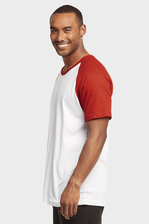 
            
                Load image into Gallery viewer, TOP PRO MEN&amp;#39;S SHORT SLEEVE BASEBALL TEE (MBT003_RED/WHT)
            
        