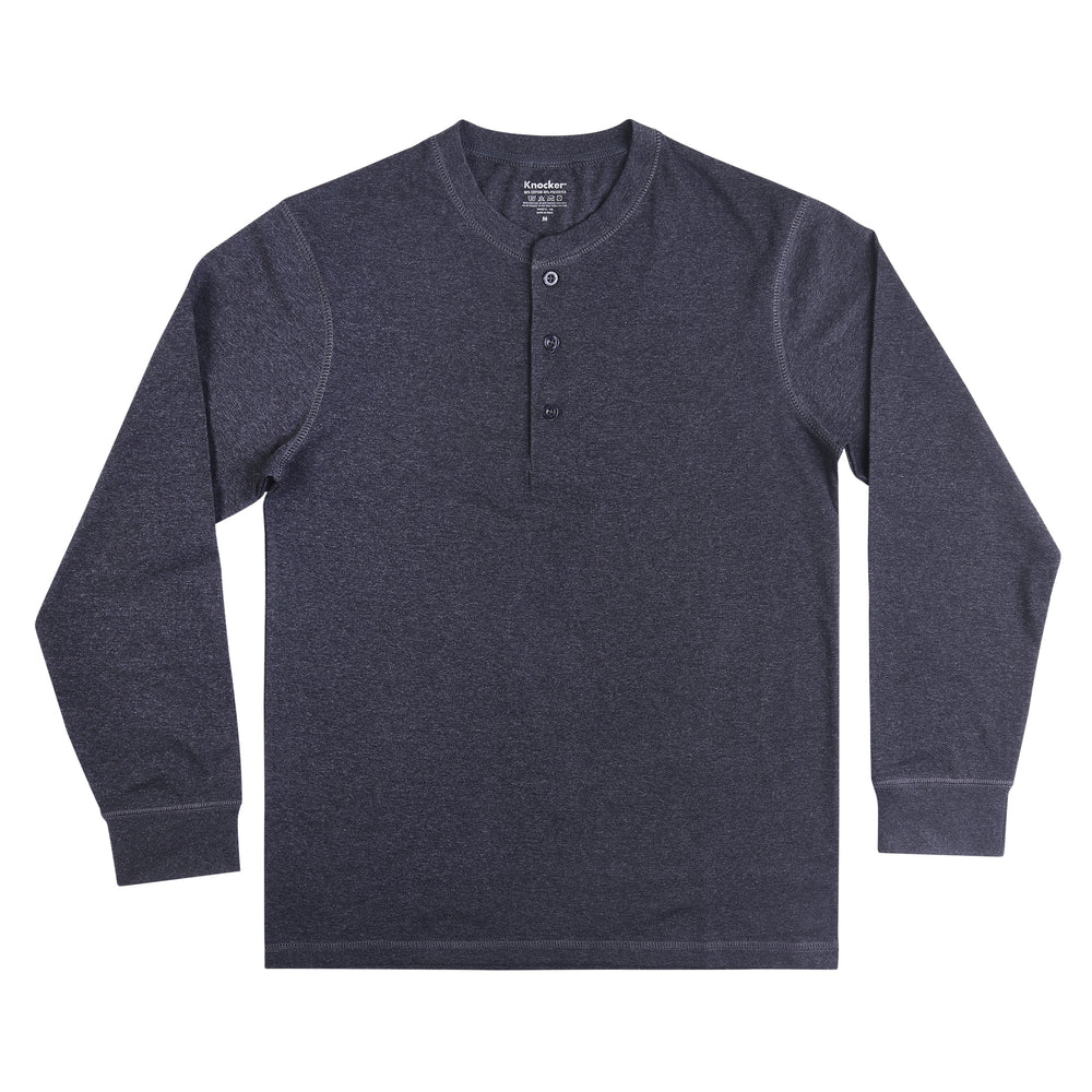 KNOCKER MEN'S HENLEY SHIRT (MHS001_CH/GR)