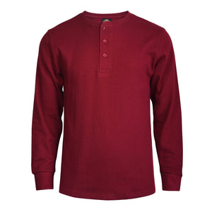 
            
                Load image into Gallery viewer, KNOCKER MEN&amp;#39;S WAFFLE-KNIT THERMAL HENLEY SHIRT (MHS100_BURG)
            
        