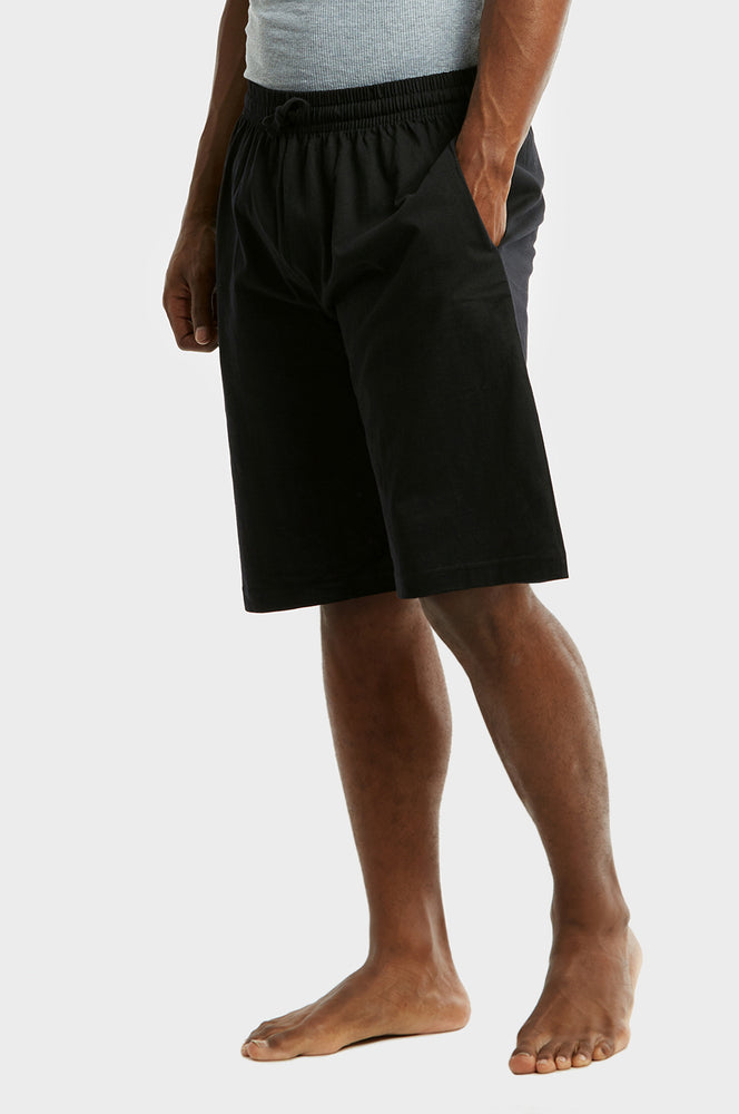 
            
                Load image into Gallery viewer, COTTONBELL MEN&amp;#39;S KNITTED PAJAMA SHORTS (MPS200C_BLACK)
            
        