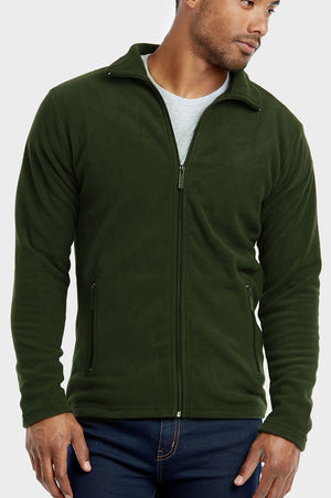 KNOCKER MEN'S POLAR FLEECE JACKET (PF2000_D.GREEN)