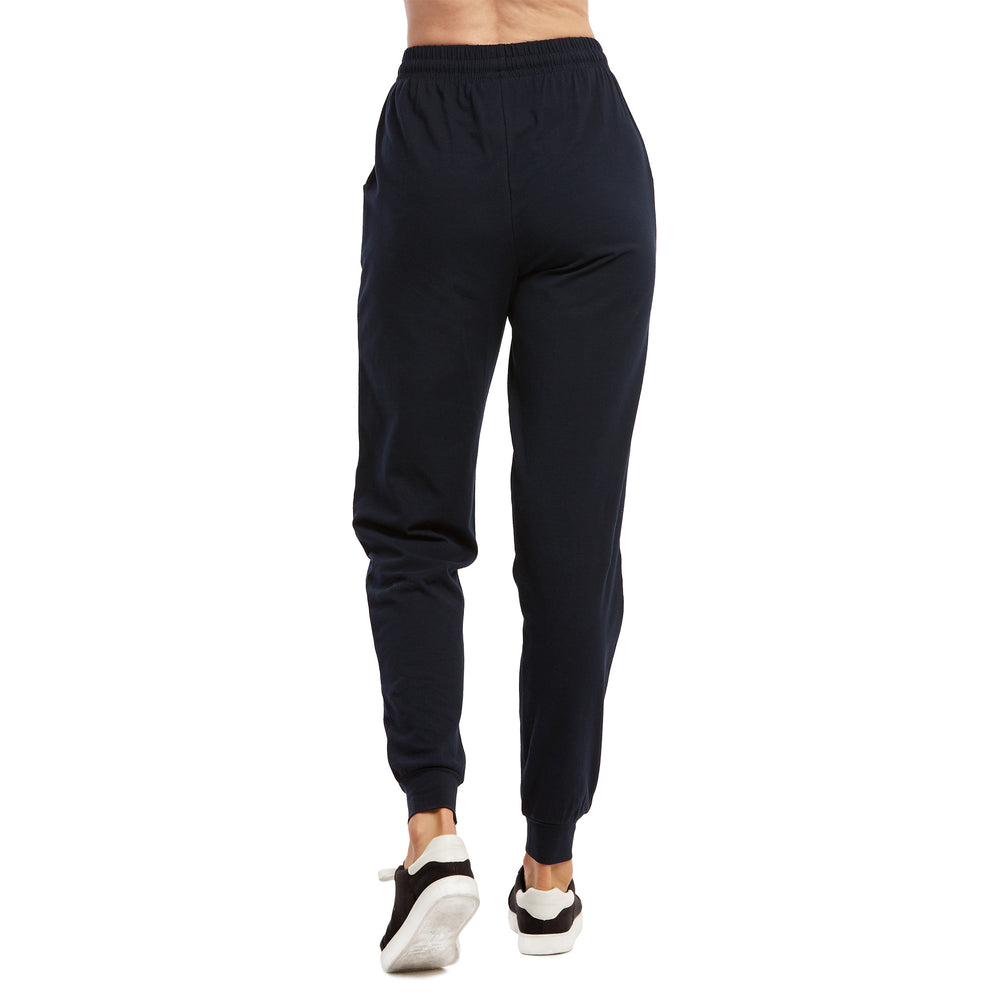 LADIES LIGHTWEIGHT COTTON JOGGER PANTS WITH POCKETS (SWP401_BLACK)