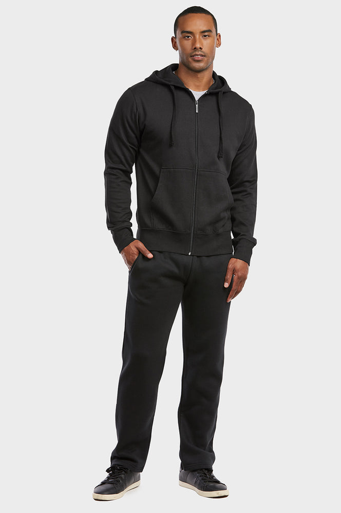 ET TU MEN'S LIGHTWEIGHT FLEECE SWEATPANTS (SP1020E_BLACK)