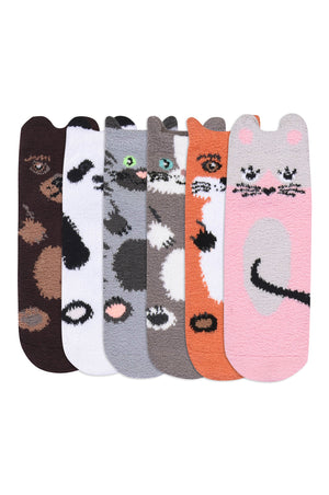 ET TU COZY PICOT ANIMAL ANKLET WITH GRIPPERS (SSA101E_ASST)