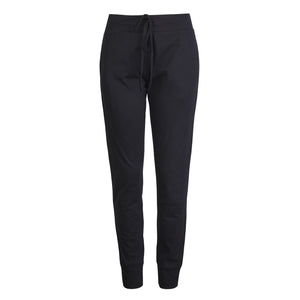 
            
                Load image into Gallery viewer, LADIES LIGHTWEIGHT COTTON JOGGER PANTS WITH POCKETS (SWP401_BLACK)
            
        