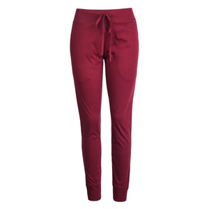 
            
                Load image into Gallery viewer, LADIES LIGHTWEIGHT COTTON JOGGER PANTS WITH POCKETS (SWP401_BURG)
            
        