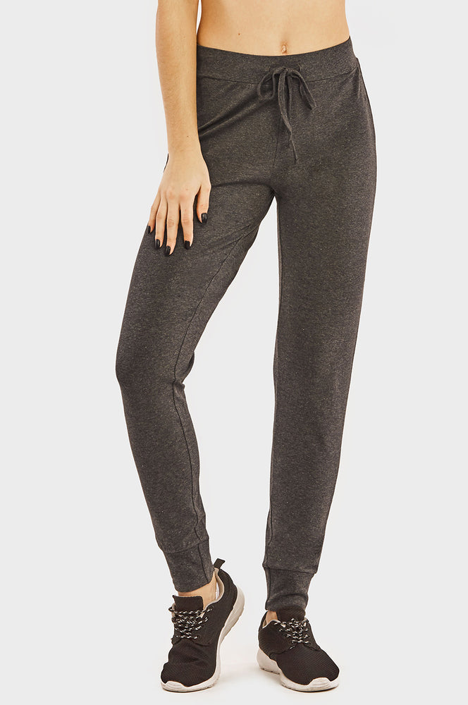 
            
                Load image into Gallery viewer, LADIES LIGHTWEIGHT COTTON JOGGER PANTS WITH POCKETS (SWP401_CHC-GR)
            
        