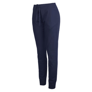 LADIES LIGHTWEIGHT COTTON JOGGER PANTS WITH POCKETS (SWP401_NAVY)